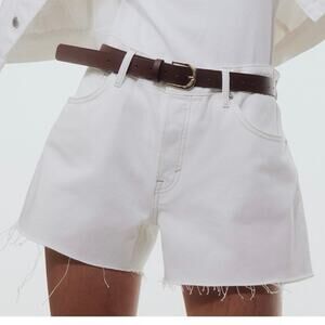 &‎ Denim H&M NEW White 90s Boyfriend Shorts Low Waist Plus Size 18 Loose Fit